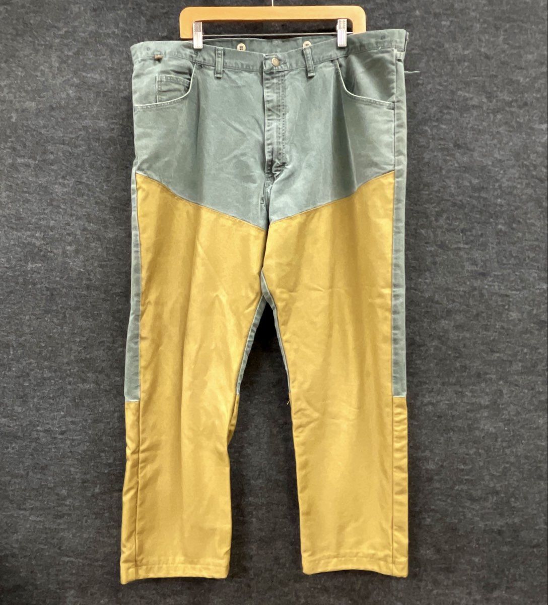 Wrangler Rugged Wear Mens Hunting Pants Green Tan Vintage 90s
