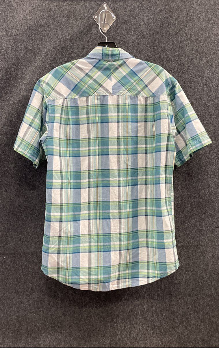 Red Head Brand Co. Men's Green Blue Plaid Short Sleeve Button Down Shirt Sz S