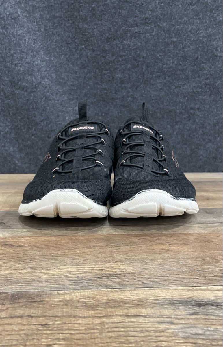 Skechers 179280WR Black Rose Gold Bungee Slip On Sneakers Women's Size 9