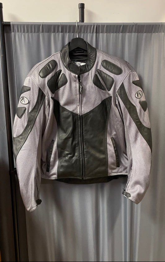 Fieldsheer Men's Gray Armored Moto Jacket Removable Liner Sz 44