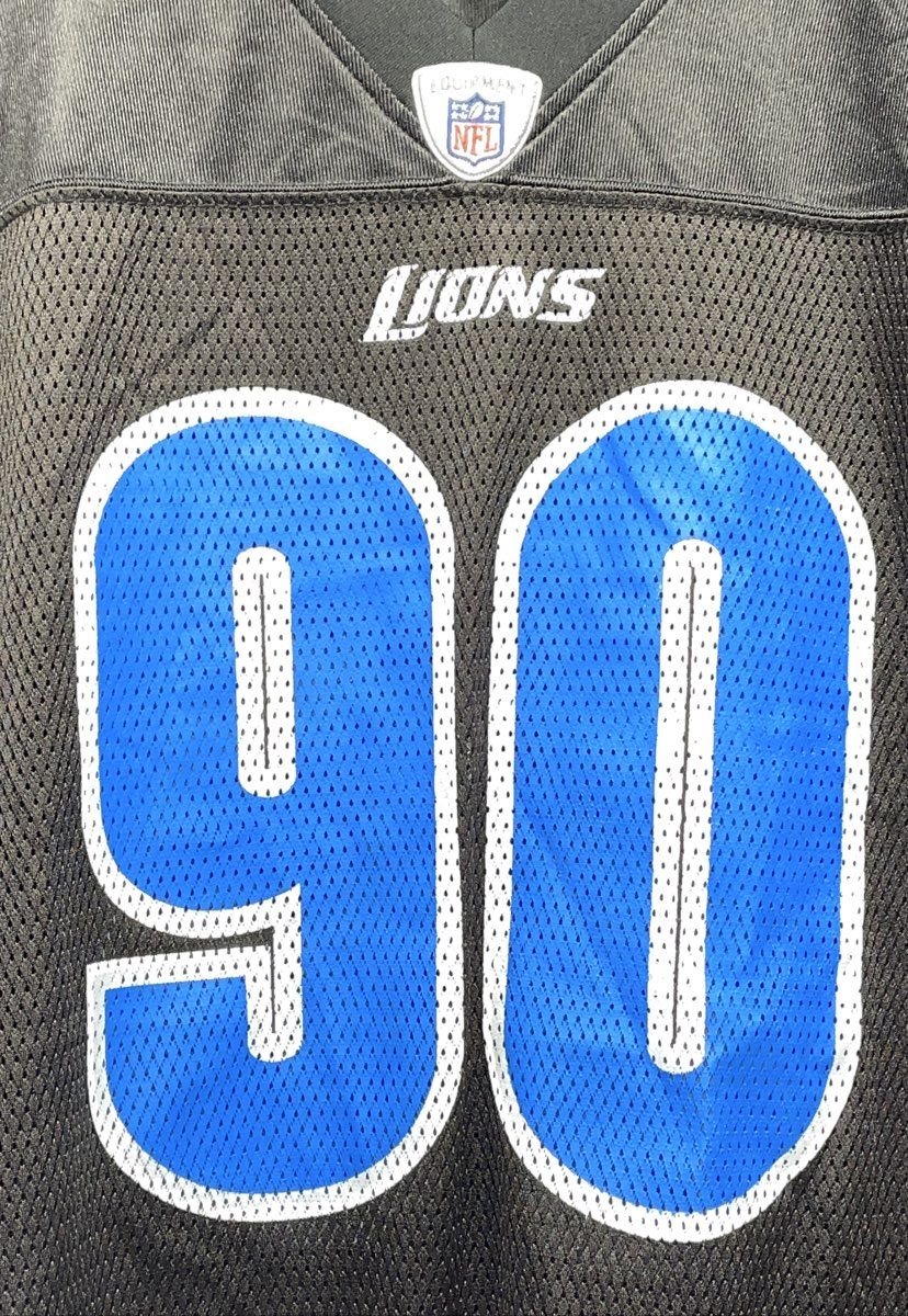 Reebok Men's Detroit Lions Ndamukong Suh #90 Black Alternate NFL Jersey Sz L