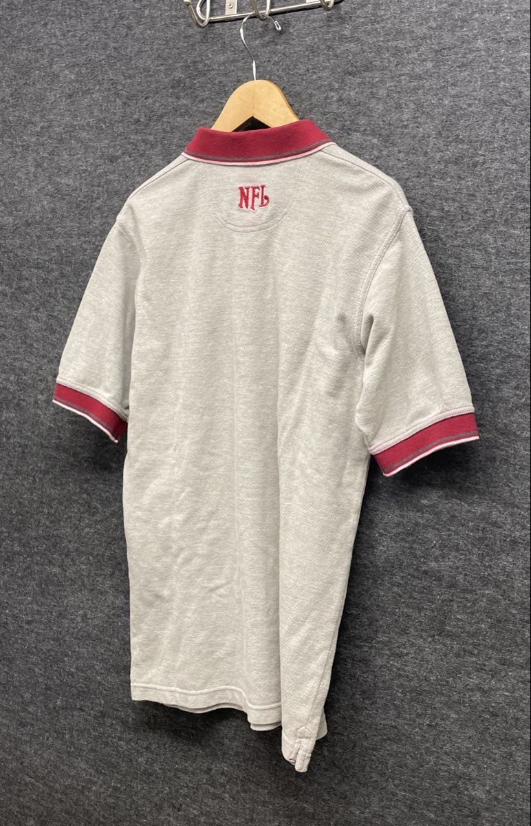 NFL Football Washington Redskins Polo Shirt Short Sleeve Grey Mens Size Medium