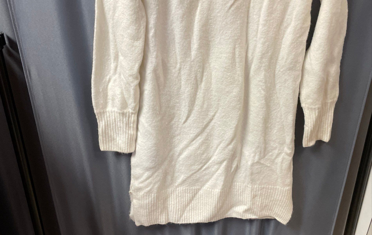 Esqualo Women's Off White Mock Neck Camel Wool Blend Sweater Dress XS NWT