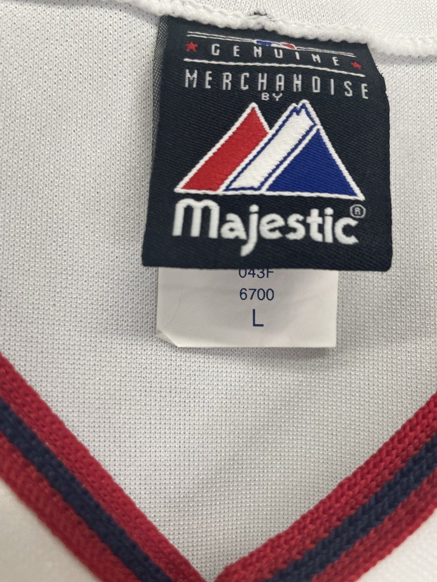 Majestic Men's Washington Nationals MLB Baseball Jersey White Full Button Sz L