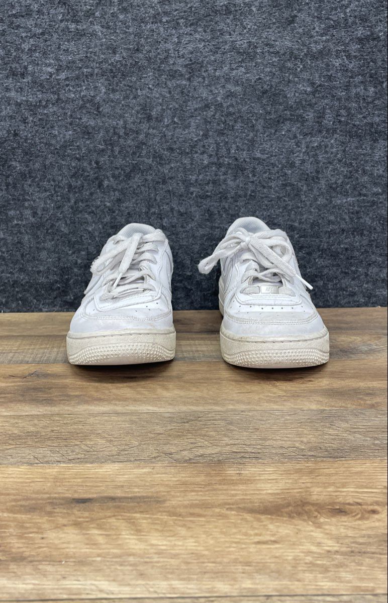 Nike Air Force 1 Low Triple White Youth GS Sneakers 314192-117 Size 7Y