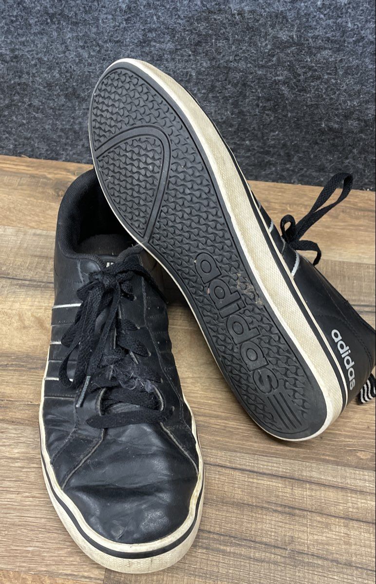 Adidas Cloudfoam Advantage Black White Sneakers Size 10