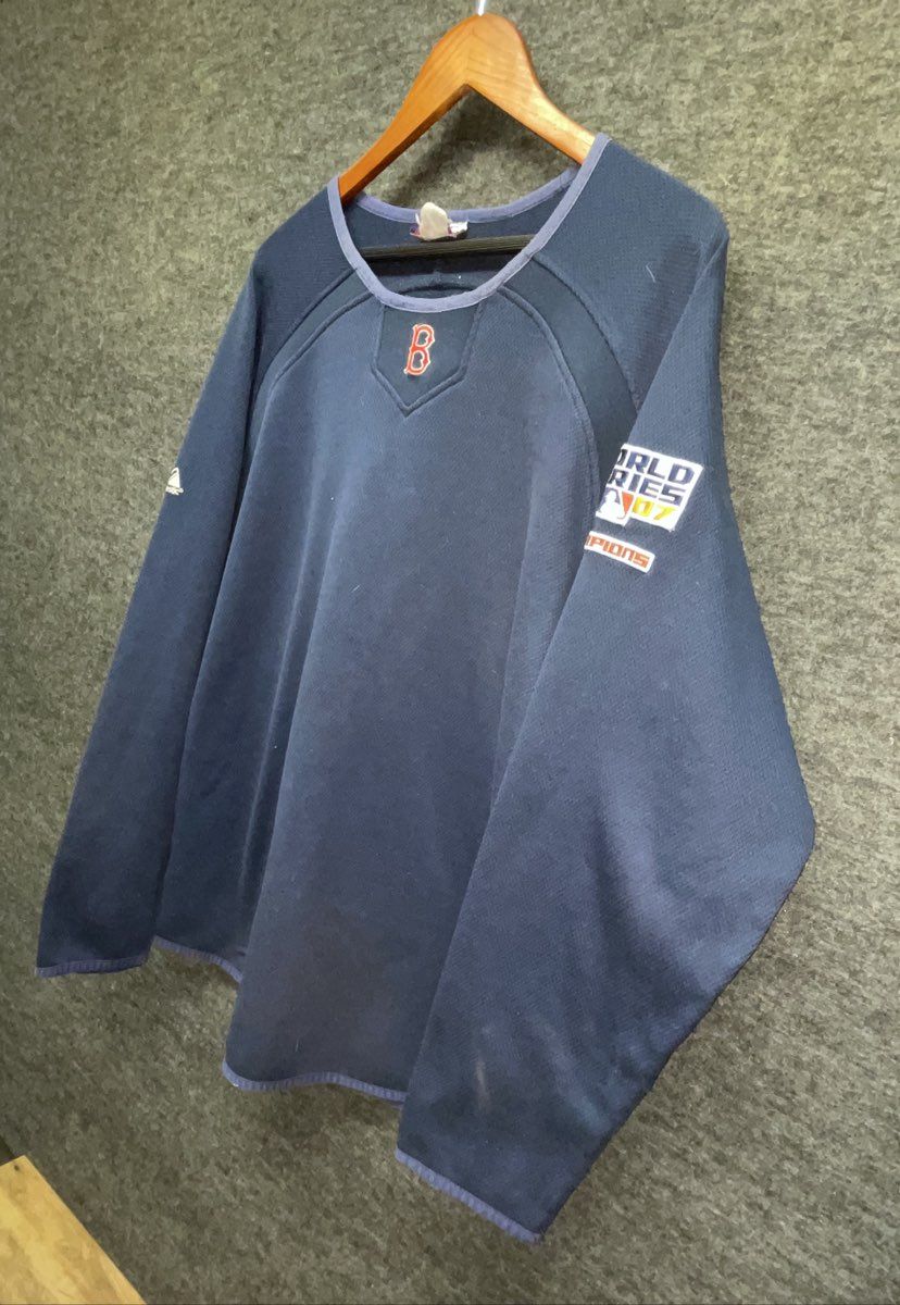 Majestic Men's Navy Boston Red Sox 2007 World Series Champions Pullover Top