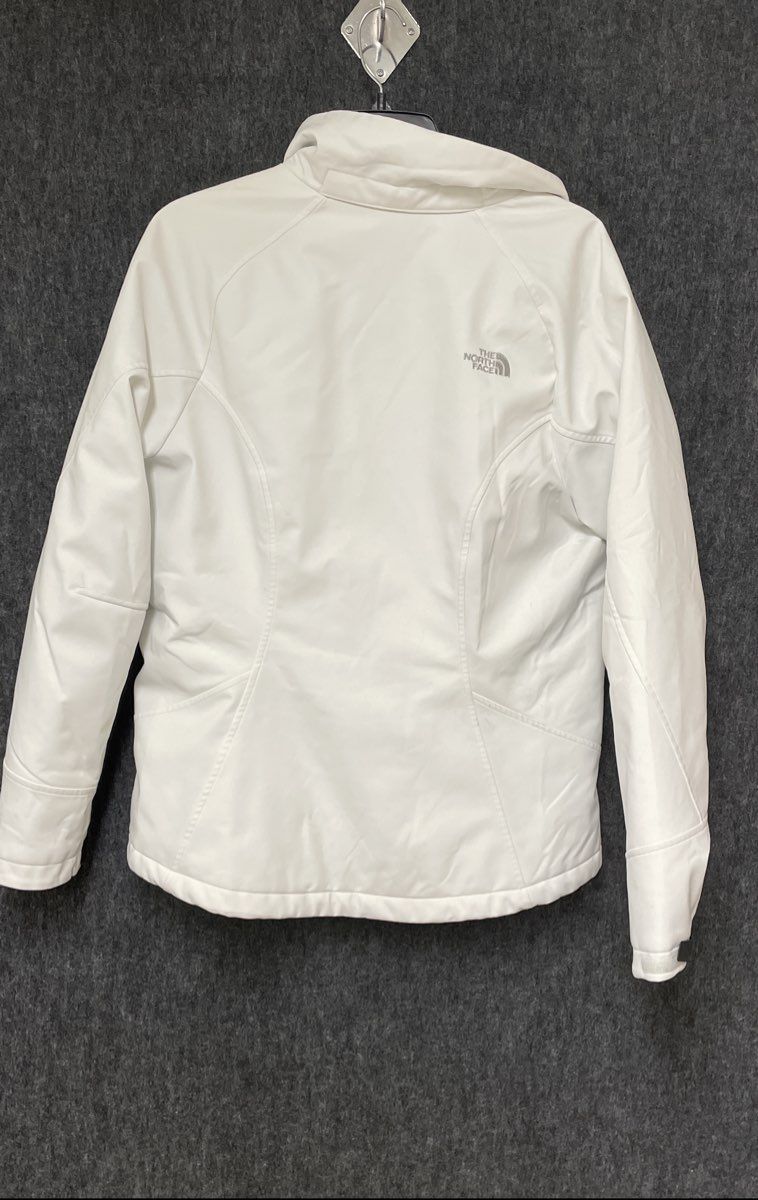 The North Face Women's White Insulated Primaloft Softshell Jacket Blue Zip Sz L