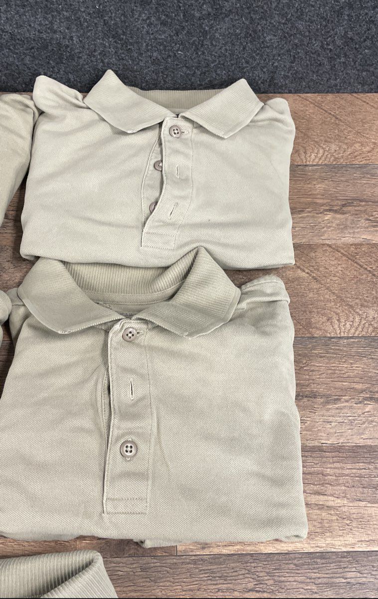 5.11 Tactical Men's Short Sleeve Polo Shirts Lot of 5 Tan Khaki Size M