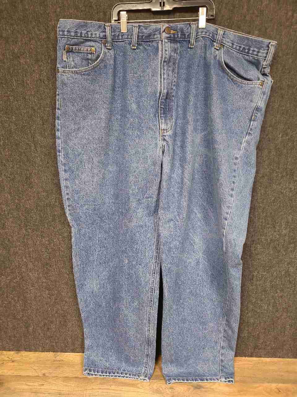 Carhartt Men's Relaxed Fit Tapered Leg Jeans Dark Stone Blue Denim Sz 50x30