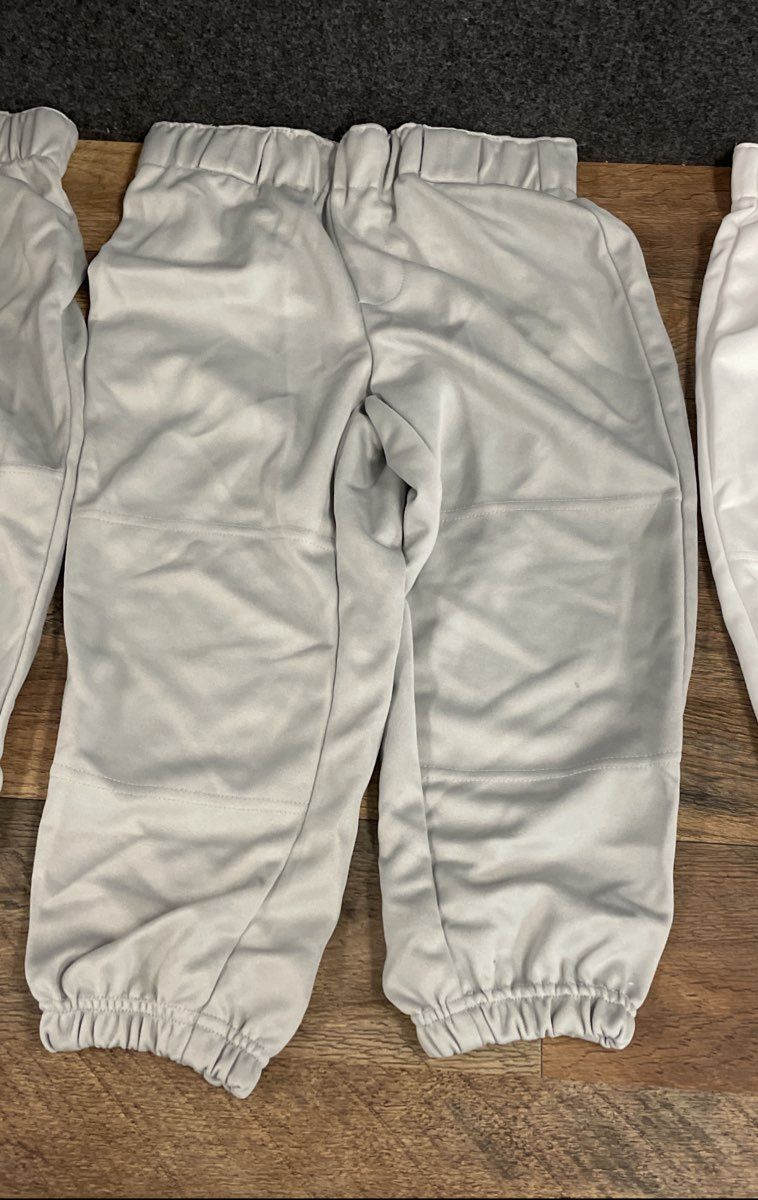 Athletic Works Youth Baseball Softball Pants Lot of 3 Gray White NWT Sz M