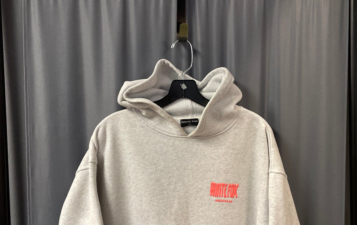 White Fox Women's Archive 6.0 Gray Heather Pullover Hoodie Sz M/L