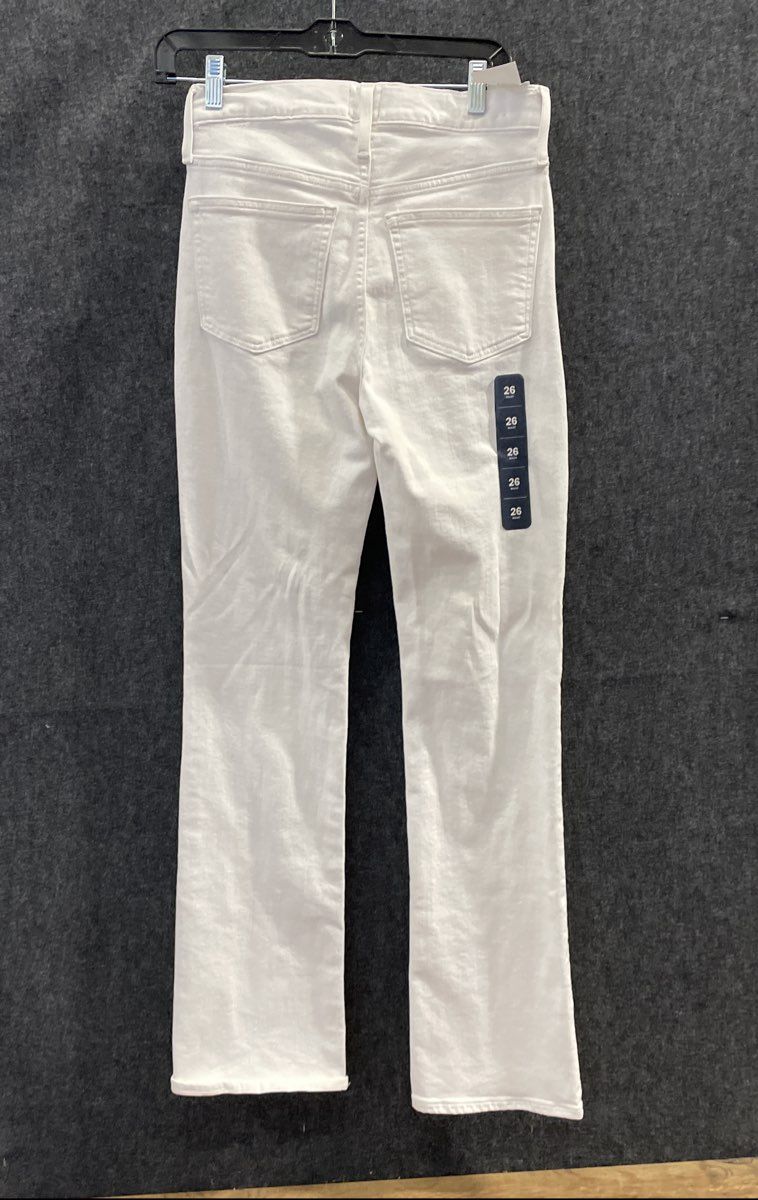 J.Crew Women's White 9" Bootcut Raw Hem Jeans NWT Size 26