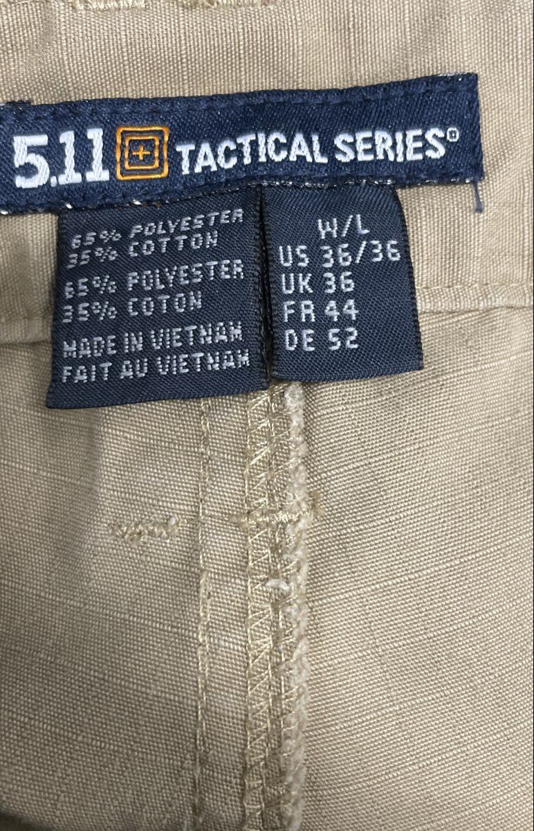 5.11 Tactical Men's Khaki Tactical Series Ripstop Cargo Pants Sz 36x36