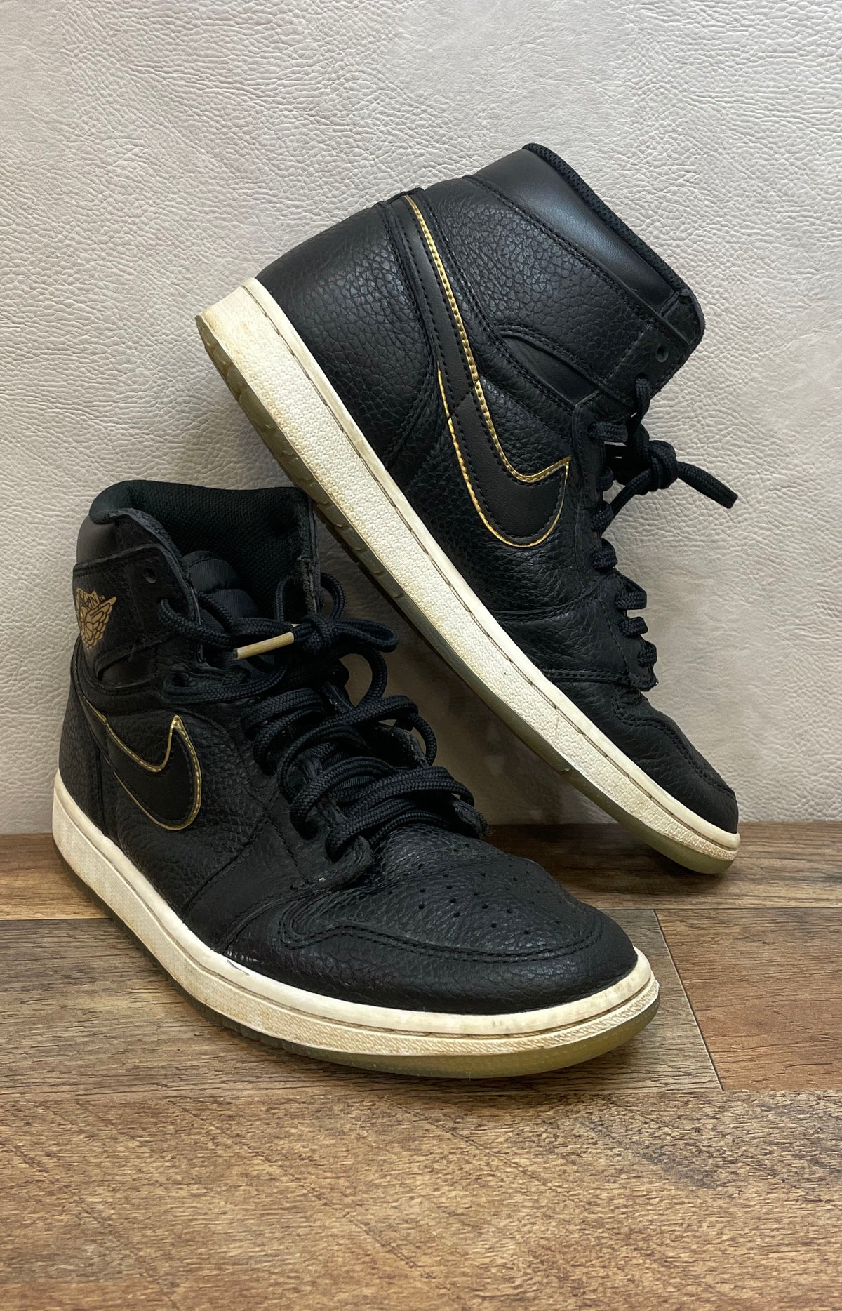 Nike Air Jordan 1 Retro High OG City of Flight Black Gold Size 9.5