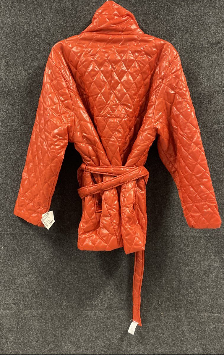 La Mode Plus Women's Shedron Quilted Dbl Breasted Belted Jacket Sz 42 NWT