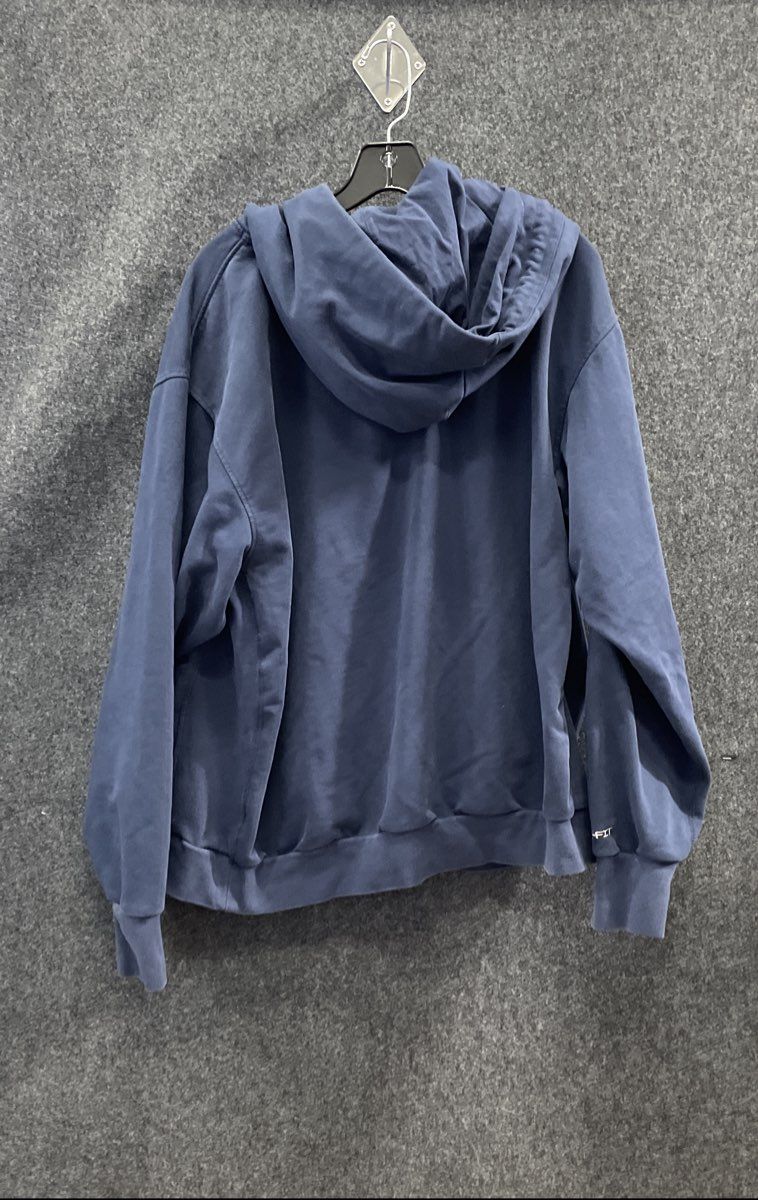 Nike Men's Navy Blue Dri-FIT Standard Issue Pullover Hoodie Zipper Pocket Sz XL
