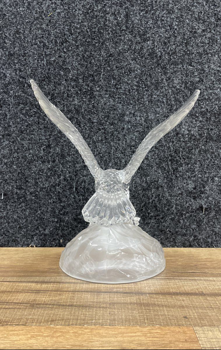 Crystal D'Arques Lead Crystal Eagle Figurine Statue 8" Tall French Glass