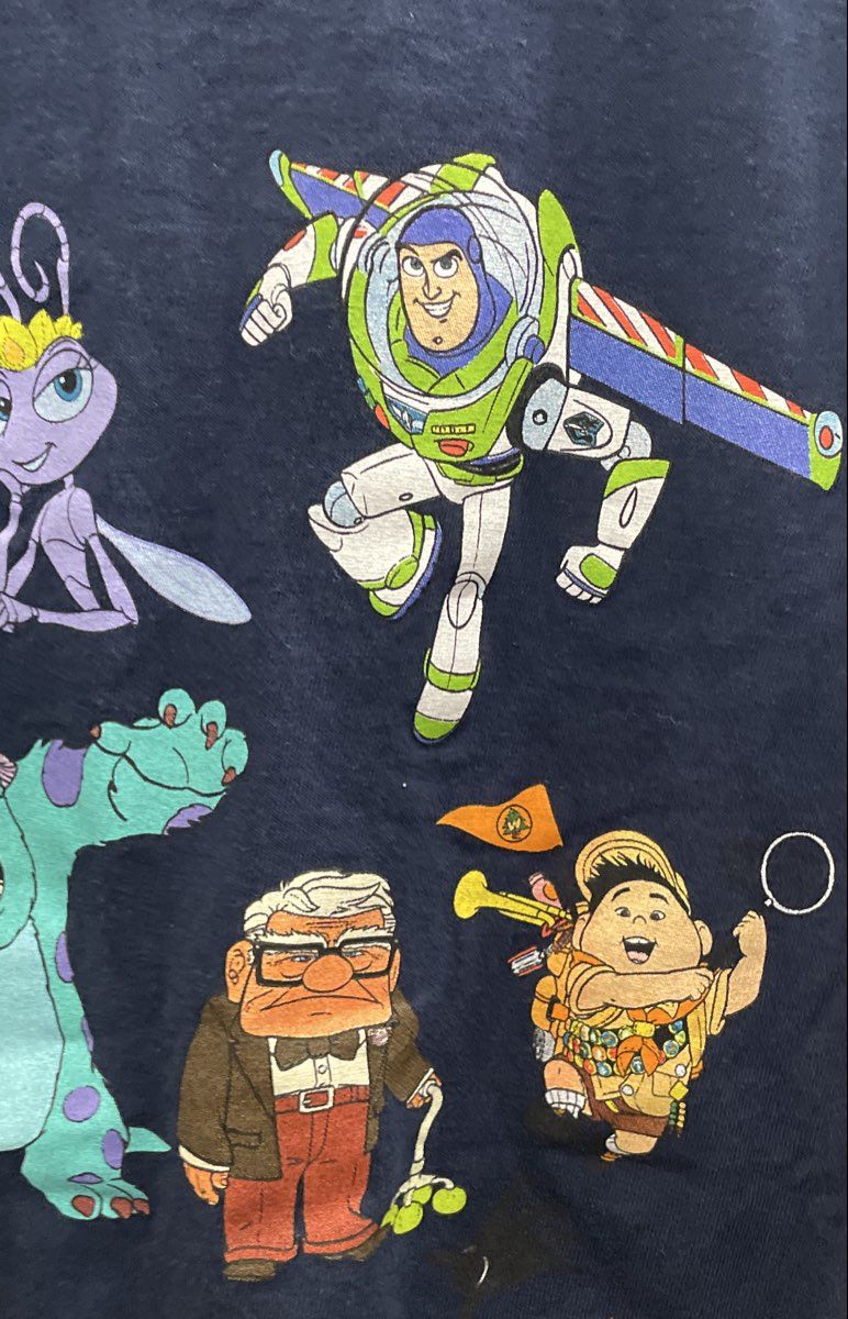 Disney Pixar Men's Navy Blue Multi Character Graphic T-Shirt Toy Story Sz 2XL