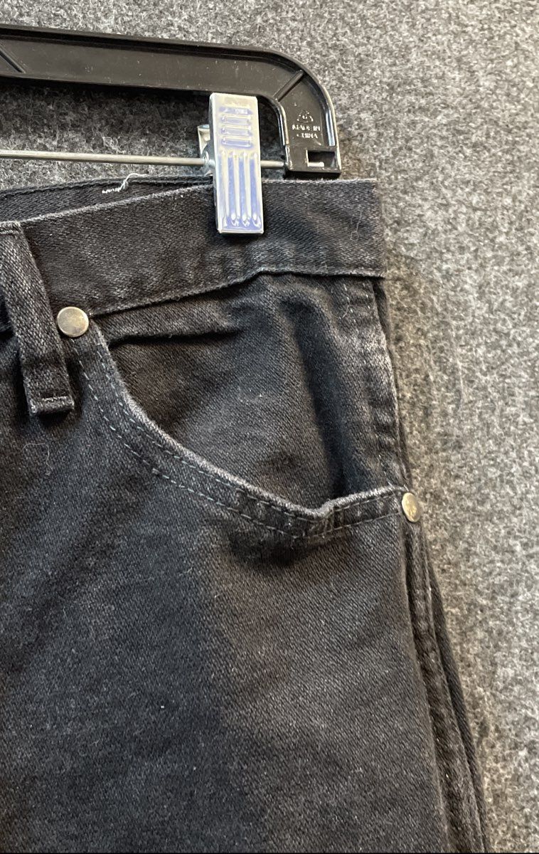 Wrangler Men's Black Denim Jeans 100% Cotton Straight Leg A102 Sz 30x34