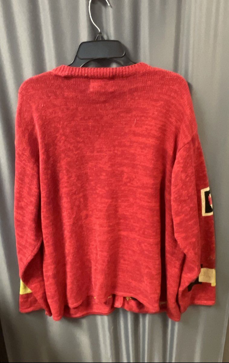 Vintage Y2K Heirloom Collectibles Women's Red Valentine Cardigan Hearts Sz 2X