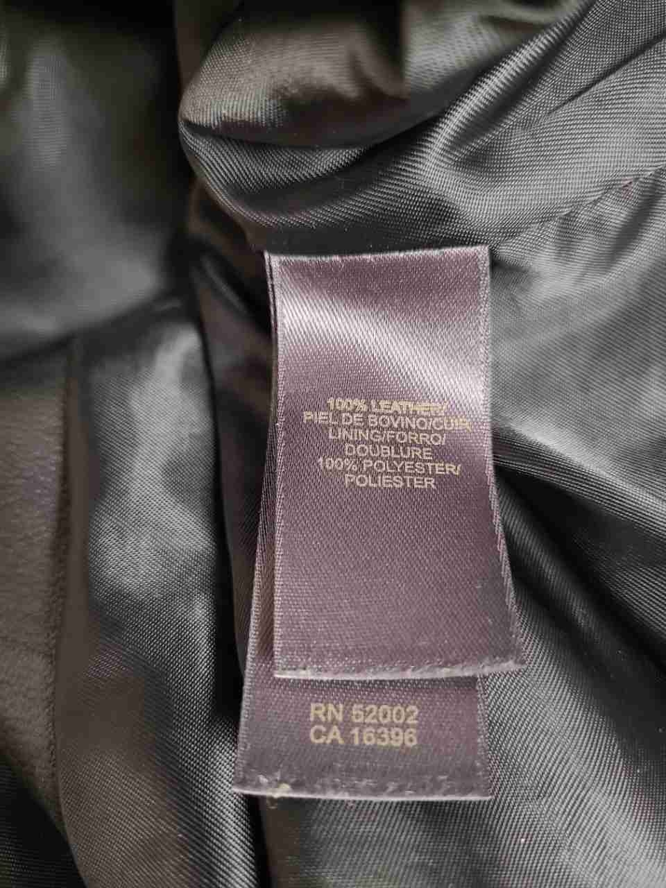 Liz Claiborne Women's Dark Brown Leather Stand Collar Zip Jacket Sz M
