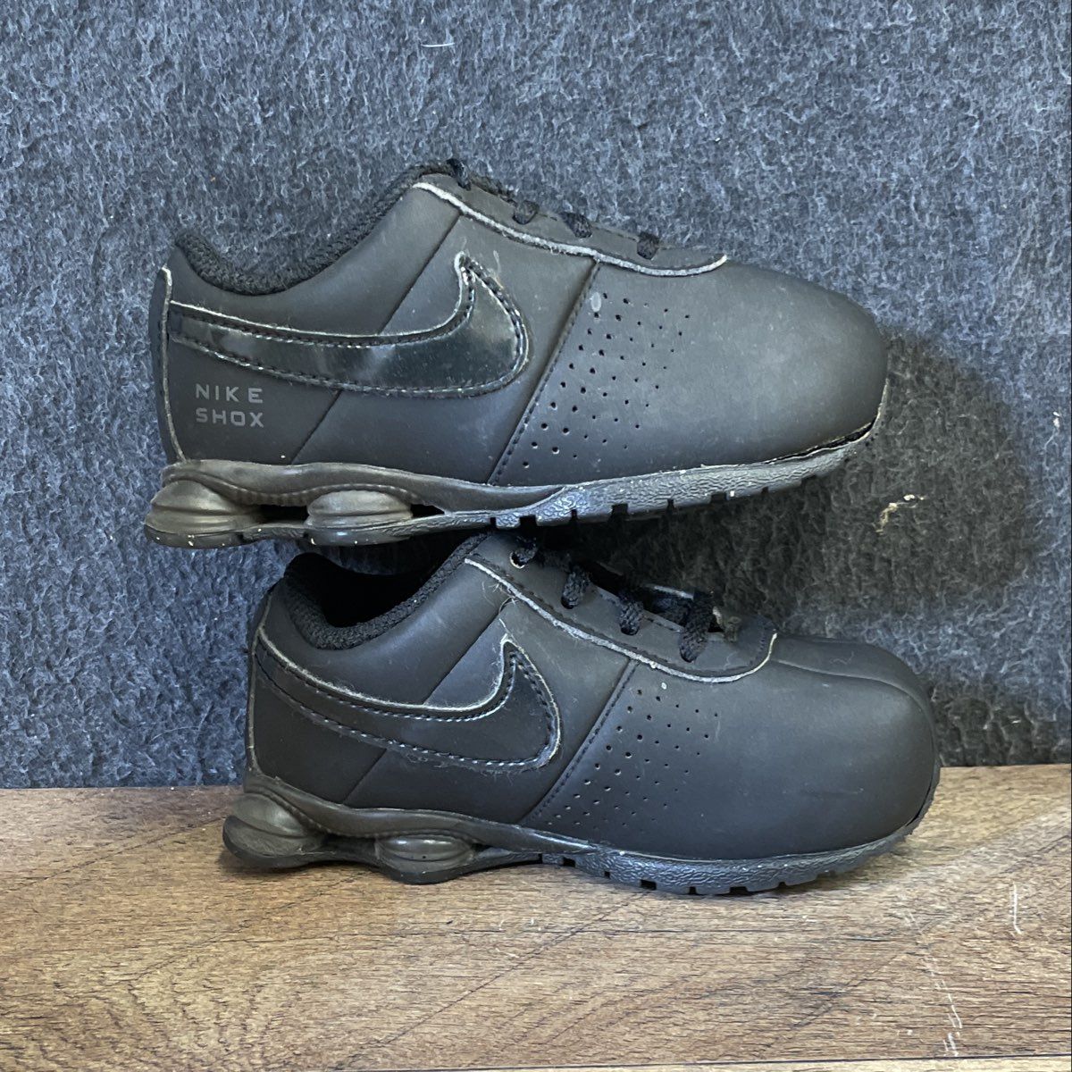 Nike Shox NZ Triple Black Toddler Kids Sneakers Size 6C