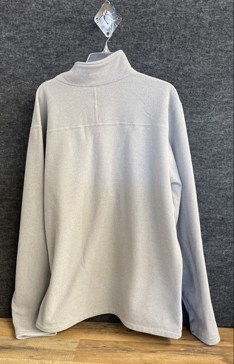 The North Face Men's Gray Quarter Zip Fleece Pullover Sweater Sz L