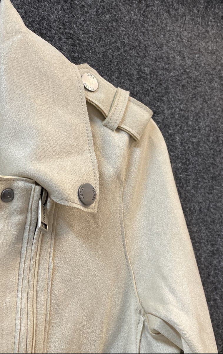 Guess Women's Monica Oyster Faux Suede Asymmetrical Zip Moto Jacket Sz XS NWT