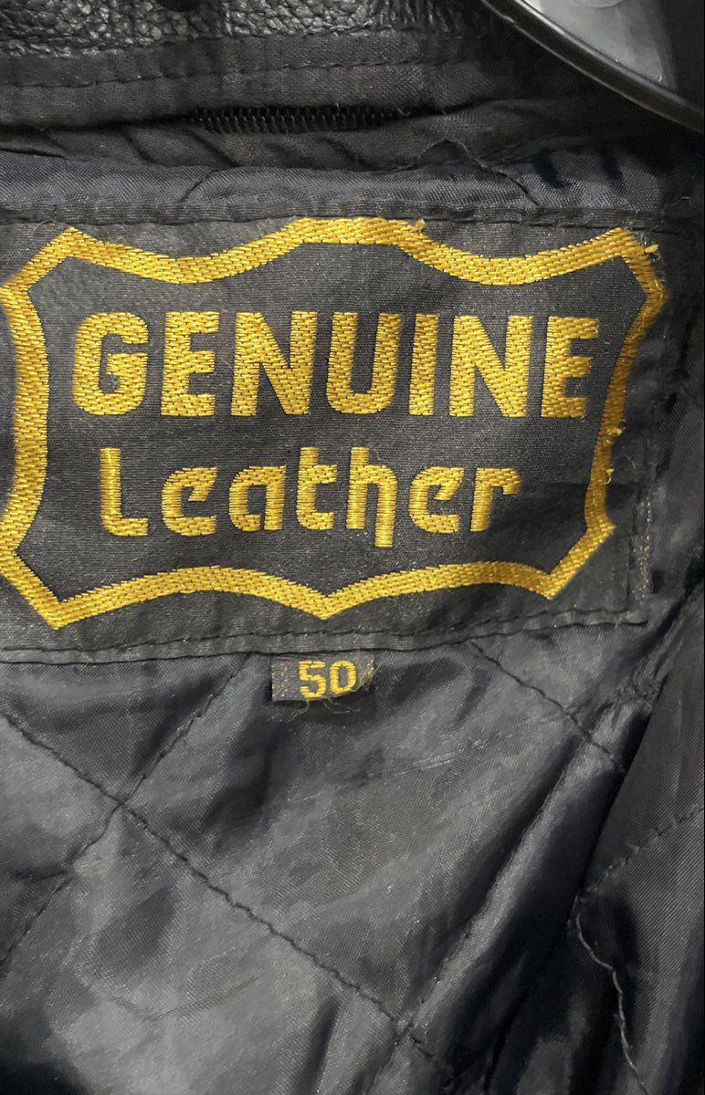 Vintage 90s Men's Black Leather Biker Motorcycle Jacket Lace Up Belted Sz 50