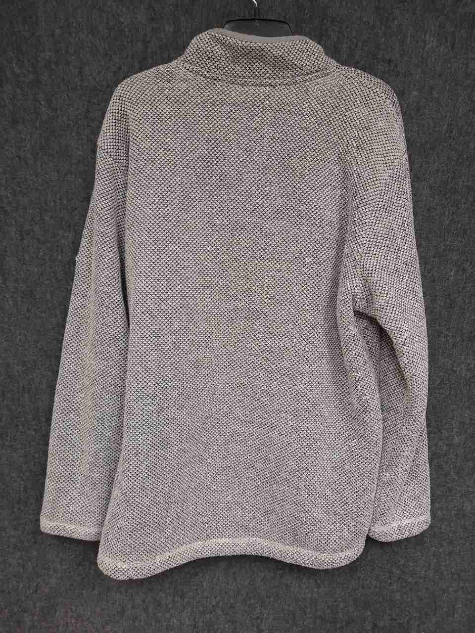 Orvis Men's Gray Birdseye 1/4 Zip Sherpa Lined Fleece Pullover Jacket Sz XL