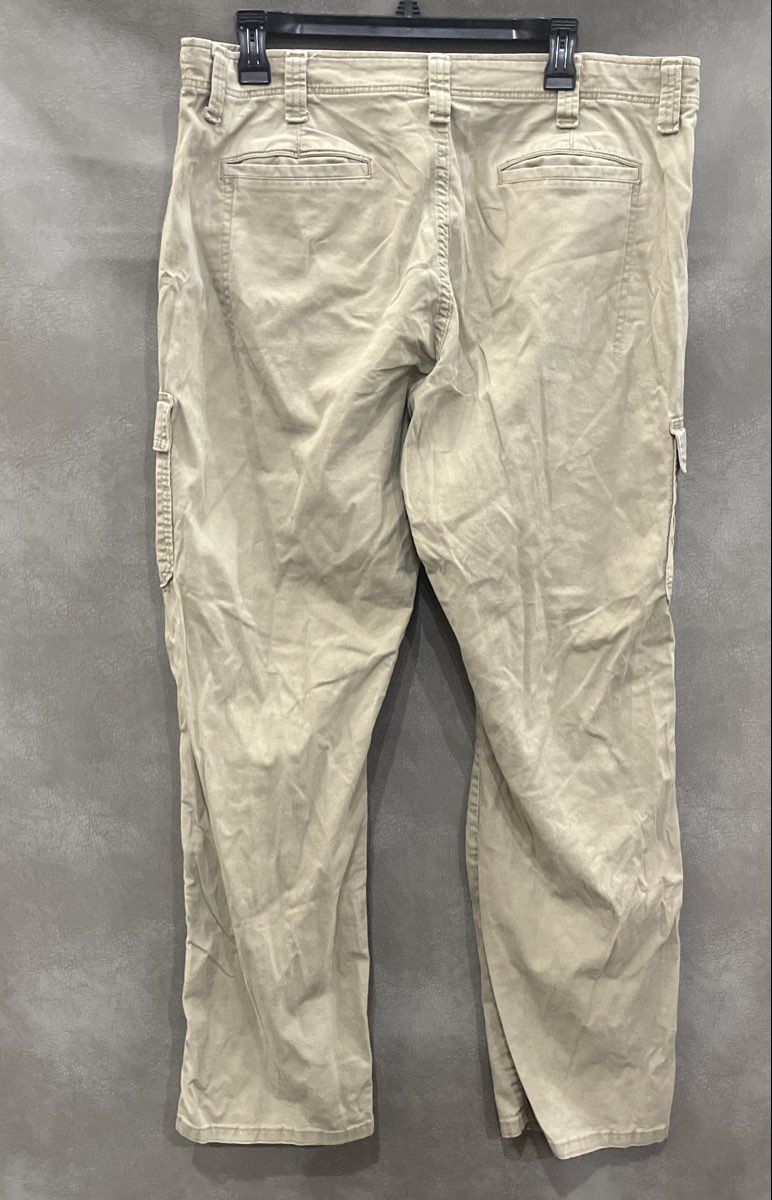 Wrangler Men's Relaxed Fit Cargo Pants Grey Stretch Cotton Sz 36x32