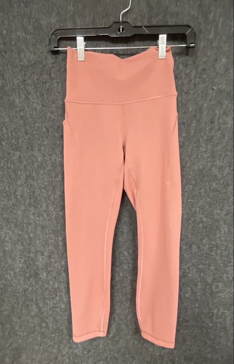 Lululemon Women's Salmon Pink Fast and Free High-Rise Tight Pockets