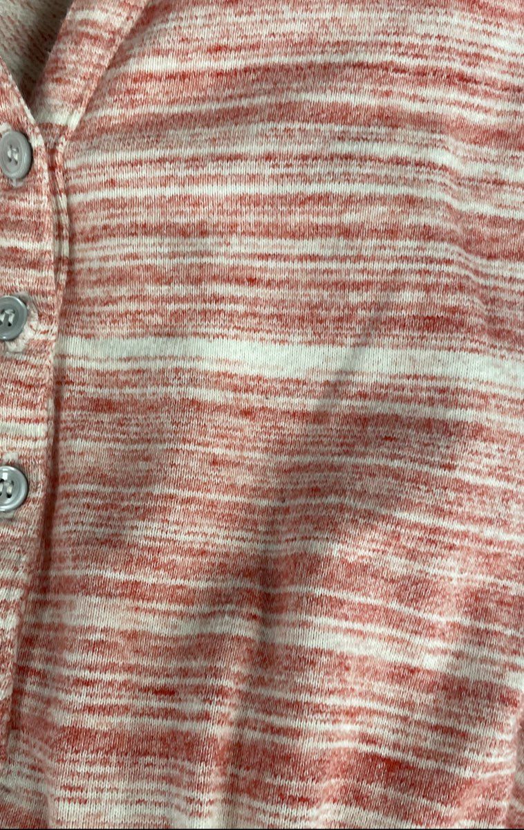 Saturday Sunday Women's Dress Pink White Striped Henley Drawstring Waist Sz XS