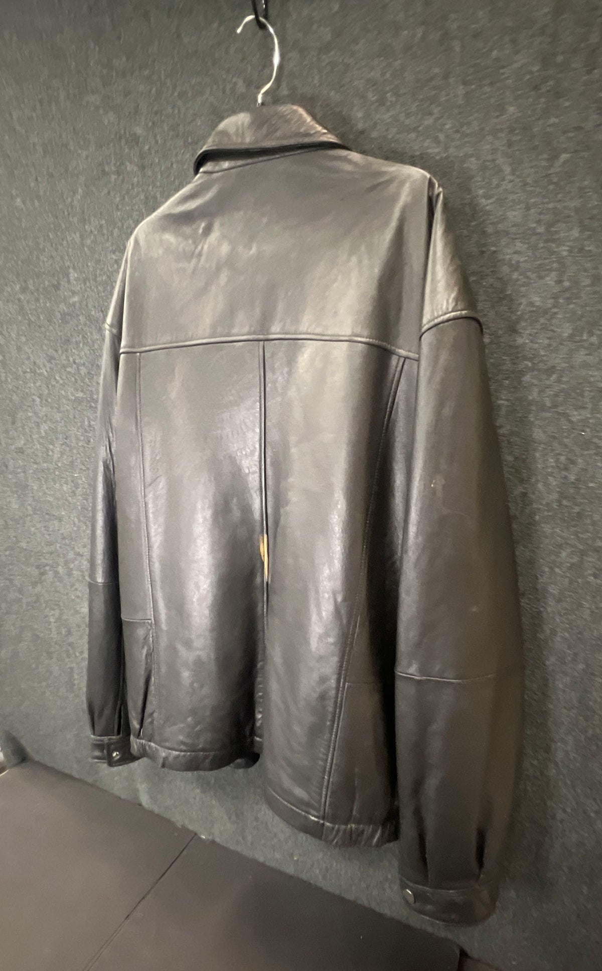 Boston Harbour Men's Black Leather Full Zip Outdoorwear Jacket Sz 3XLT