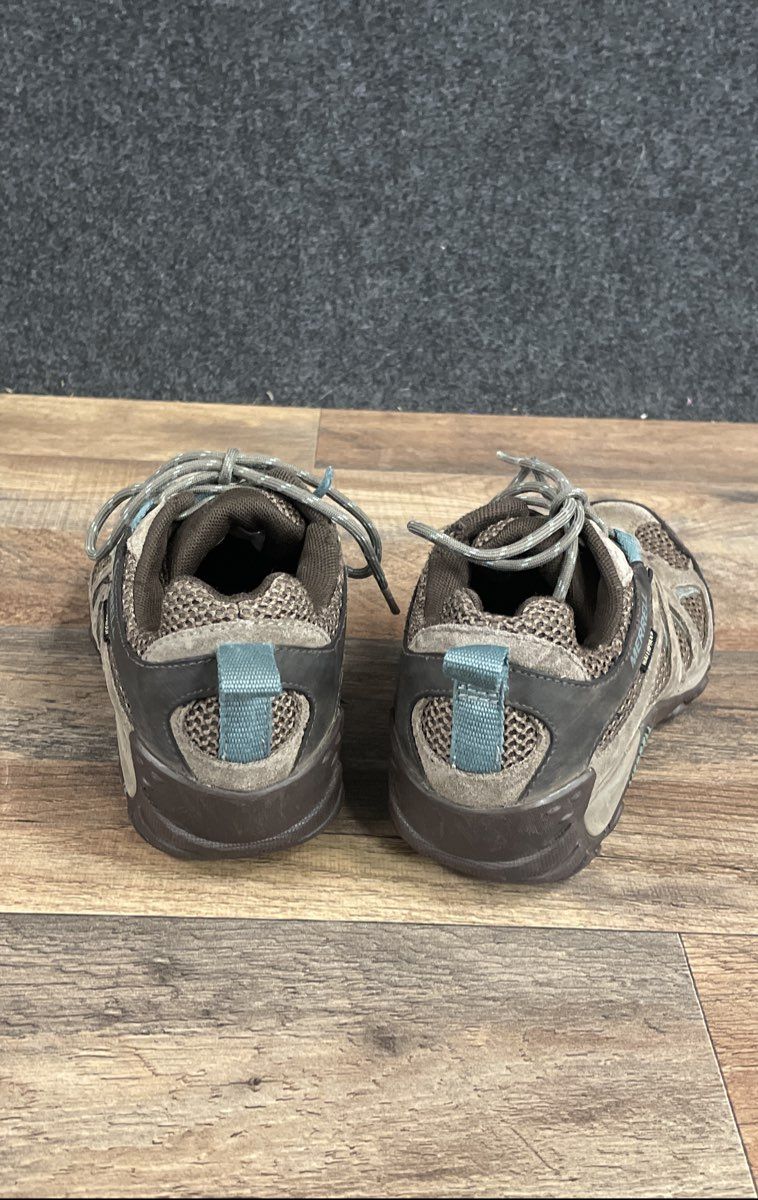 Merrell Siren Edge 3 Waterproof Hiking Shoes Taupe Blue Women's Size 6.5