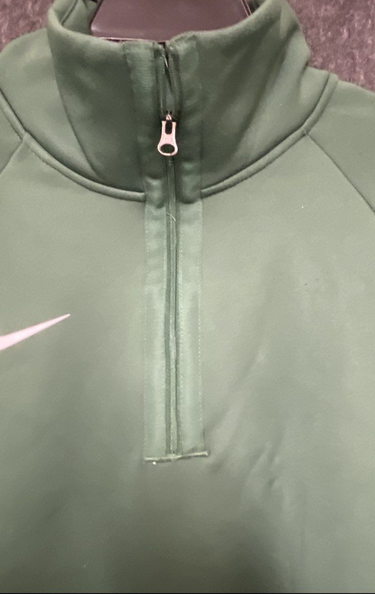 Nike Men's Therma-Fit 1/4 Zip Fleece Pullover Green Mock Neck Sz XL