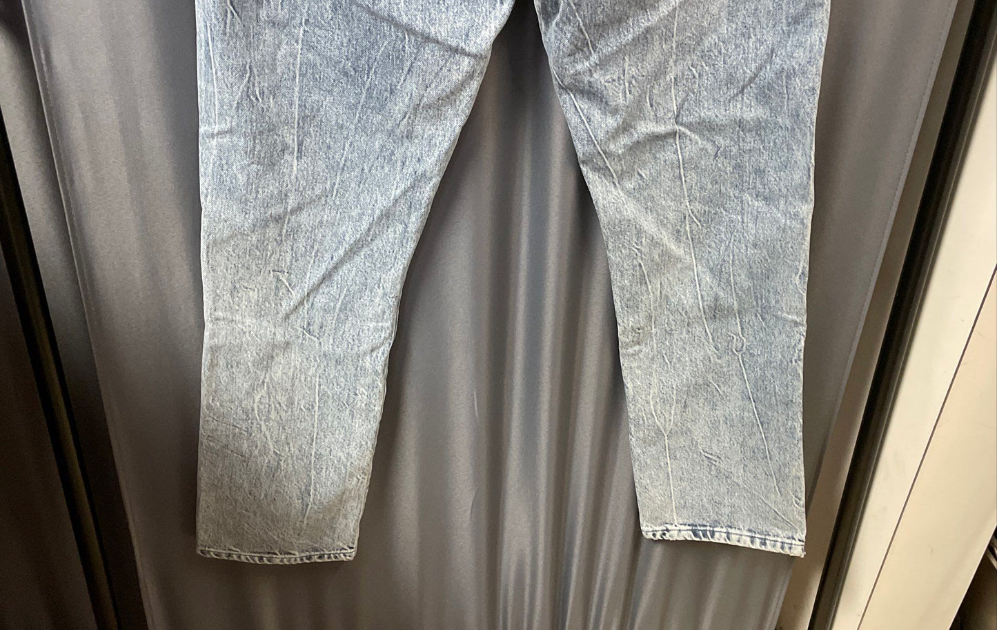 Eytys Women's Solstice Soda Slim Straight Jeans Blue Acid Wash NWT Sz 31x32