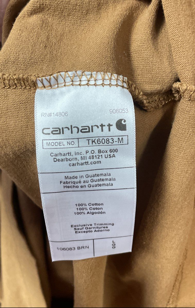 Carhartt 106083 Men's Brown Support the Trades Pocket T-Shirt Loose Fit Sz L
