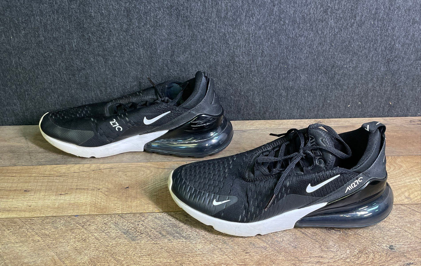 Nike Air Max 270 Black White Men's Lifestyle Running Shoes Size 8