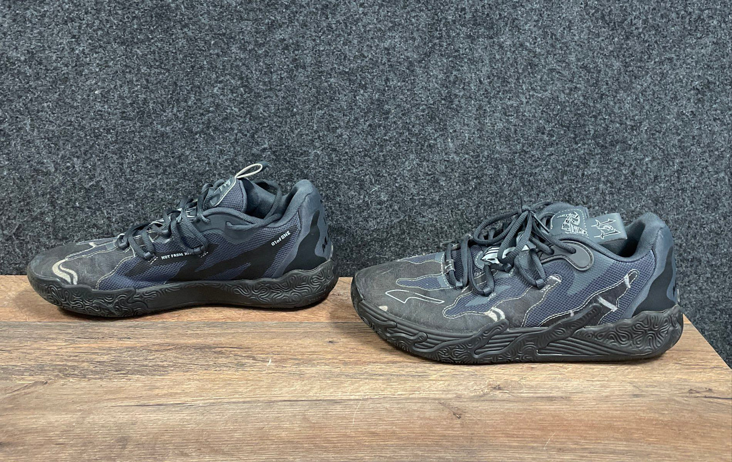 Puma MB.03 LaMelo Ball Grey Black Basketball Shoes Men's Size 9.5