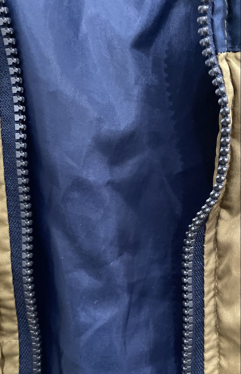U.S. Polo Assn. Men's Brown Navy Blue Colorblock Quilted Puffer Vest Sz XXL