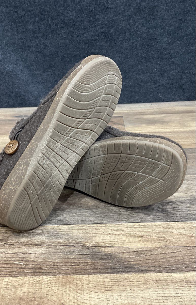 Earth Origins Janae Earth Grey Faux Fur Lined Loafers Women's Size 6M