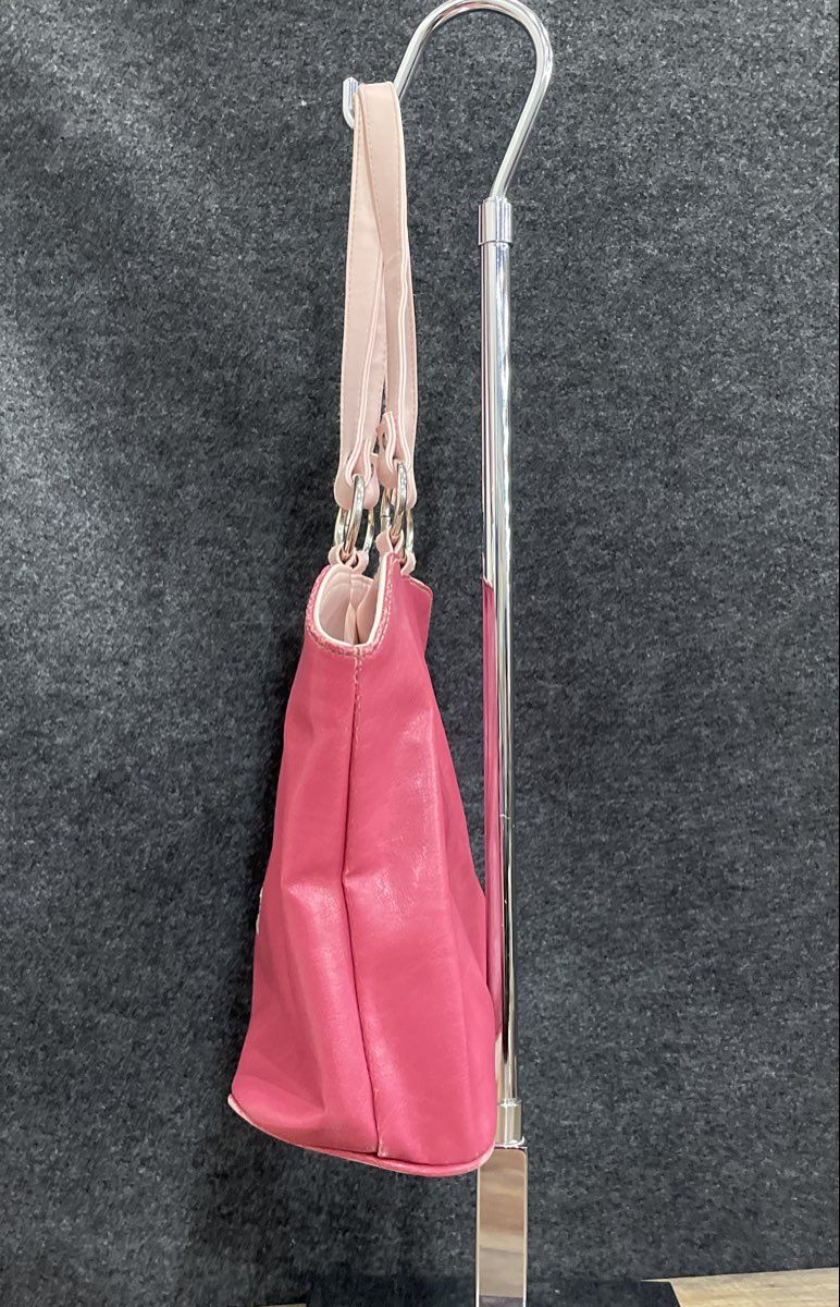 Fashion Express Pink Leather Tote Bag Large Letter R Shoulder Bag