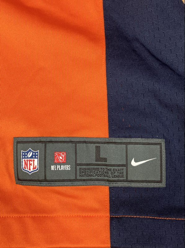 Nike Denver Broncos Russell Wilson #3 NFL On Field Jersey Orange Sz L