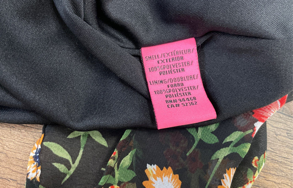 Betsey Johnson Women's Black Floral V-Neck Fit & Flare Mini Dress Size 6