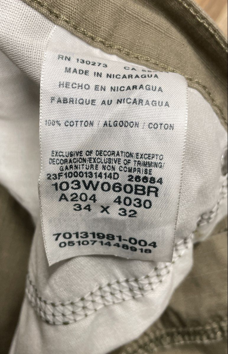 Wrangler Men's RIGGS Workwear Cargo Pants Khaki Ripstop Cotton Sz 34x32