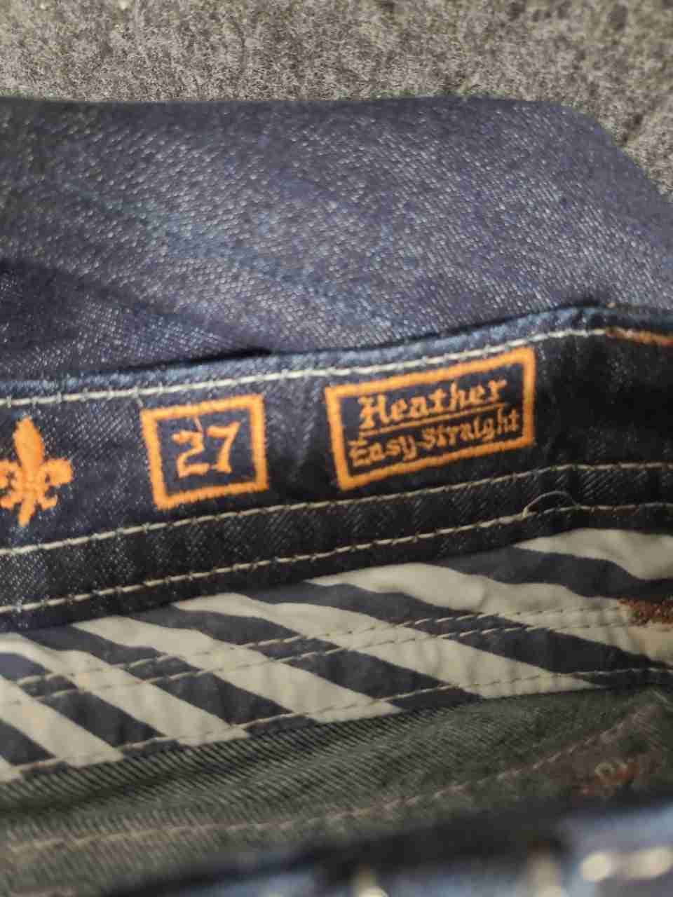 Rock Revival Women's Heather Easy Straight Dark Wash Flap Pocket Jeans Sz 27