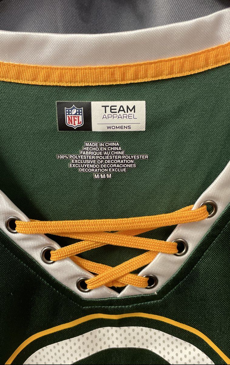 NFL Team Apparel Women's Green Bay Packers Green Lace-Up Top Sz M