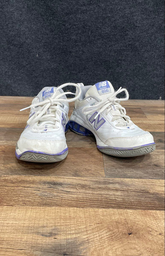 New Balance 806 White Purple Women's Tennis Performance Shoes WC806W Size 7